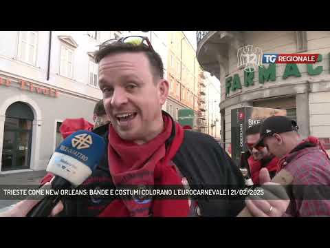 TRIESTE COME NEW ORLEANS: BANDE E COSTUMI COLORANO L'EUROCARNEVALE | 21/02/2025