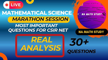 Real Analysis || CSIR NET || PREPERATION || MARATHON || NA MATH STUDY ||#csirnet #pyq #realanalysis