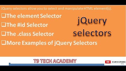 Selectors in Jquery -  part1