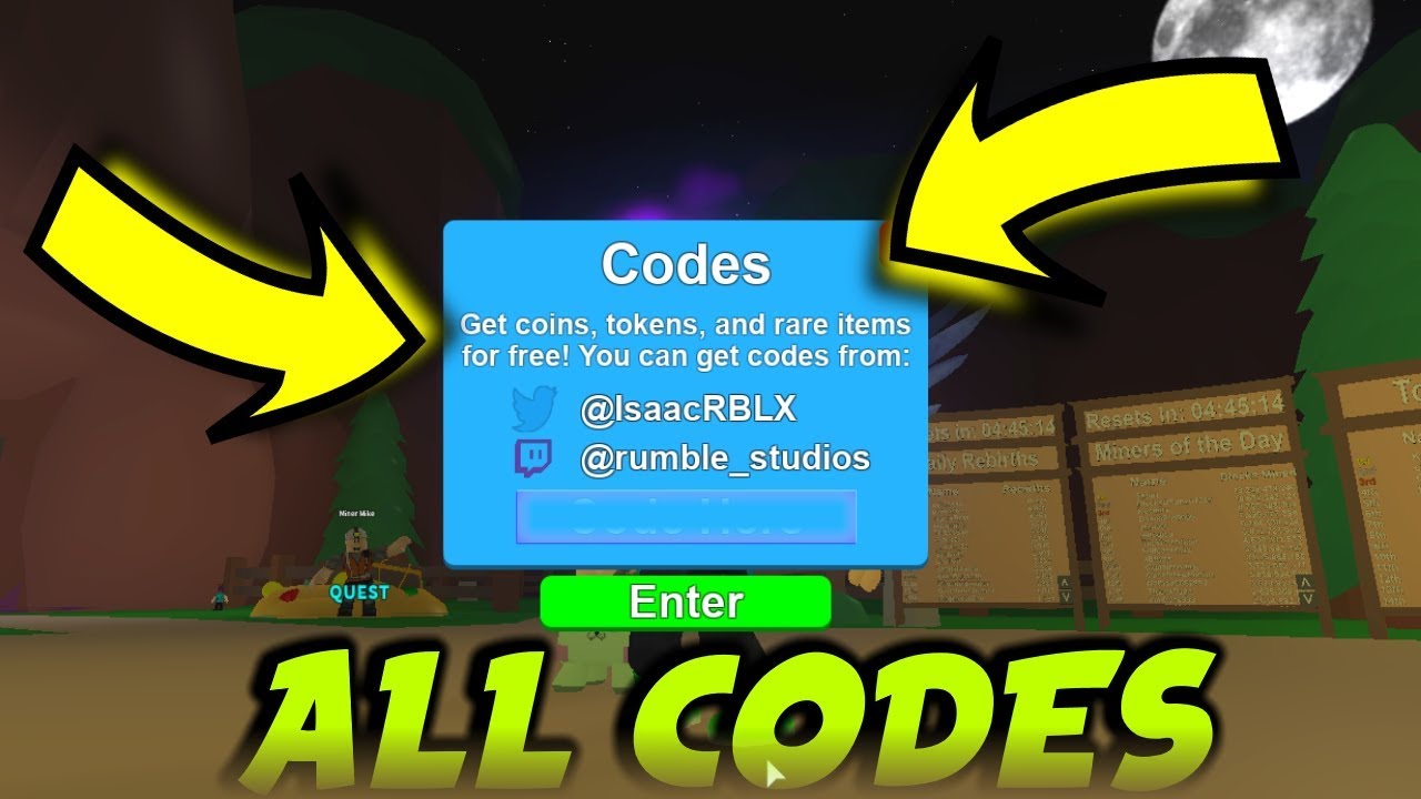 ALL MINING SIMULATOR CODES 2018 YouTube