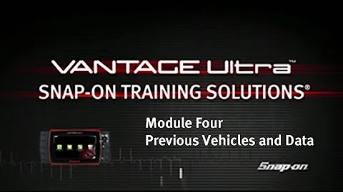 Previous Vehicles & Saved Data: VANTAGE® Ultra (Pt. 4/4) | Snap-on Training Solutions®