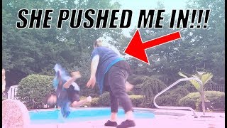 I GOT PUSHED IN A 60° POOL! *MUST WATCH*