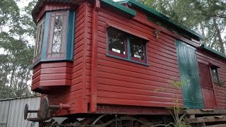 the Little Red Train Carriage ( minimalist living )