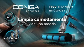 Cecotec Conga Rockstar 1700 Titanium ErgoWet Aspirador Escoba/Mano sin  Cable 29.6V 680W, PcComponen
