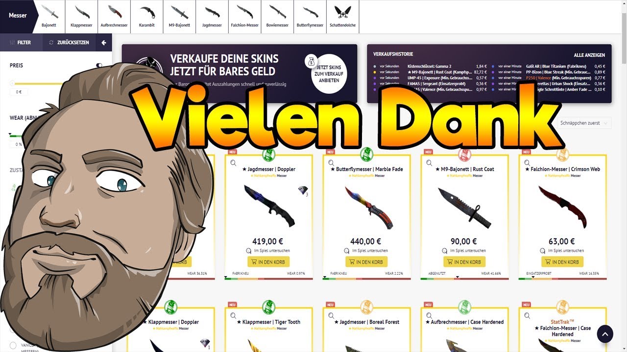 Vielen Dank an Skinbaron | Cs:Go Knife Giveaway - YouTube