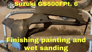 Suzuki GS500F "Rebuild" Pt.6 finishing painting and wet sanding.