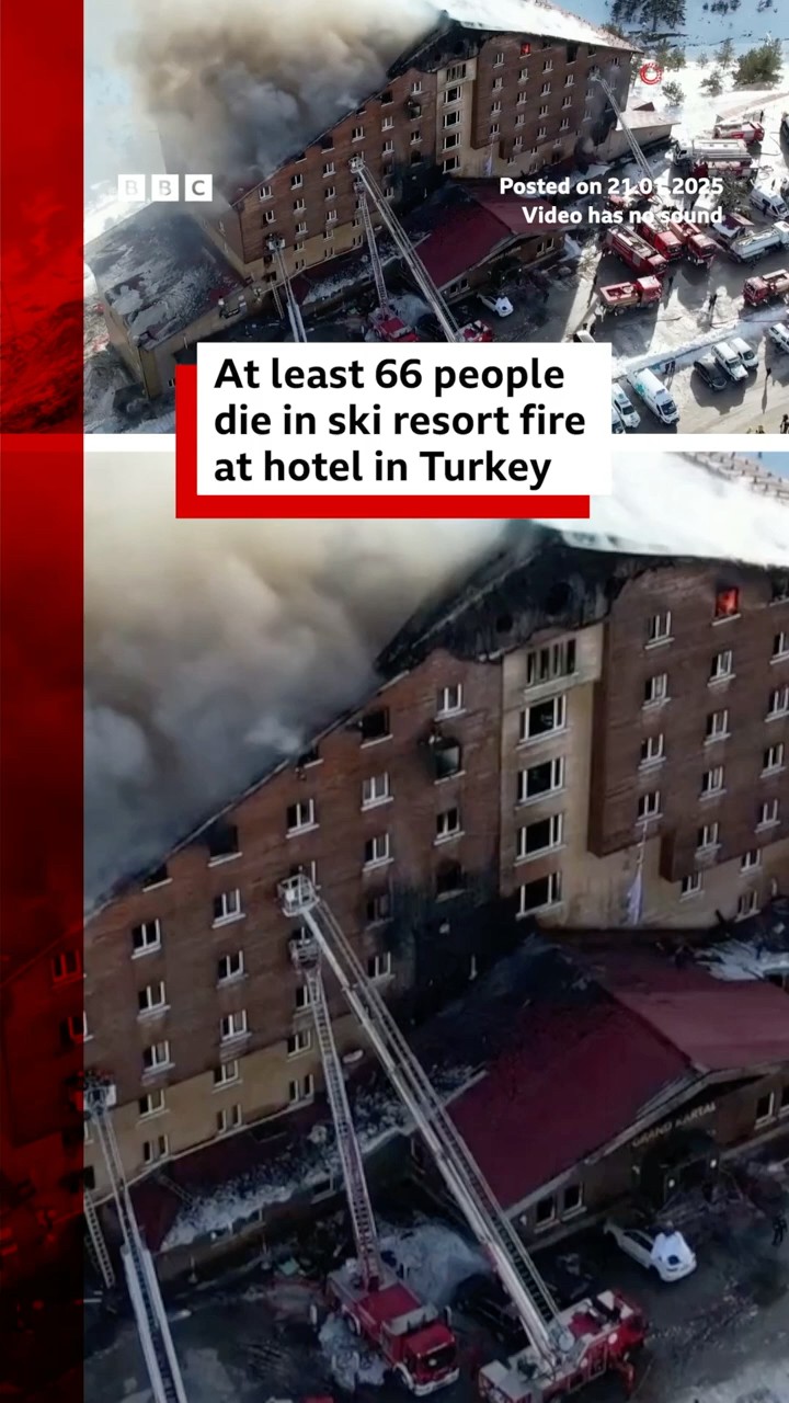 At least 66 people die in ski resort fire at hotel in Turkey. #SkiResort #News #BBCNews