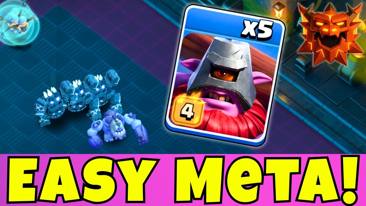 Best Rank Battle Attack Strategy - Meteor Golem Throwers Combo (Clash of Clans)