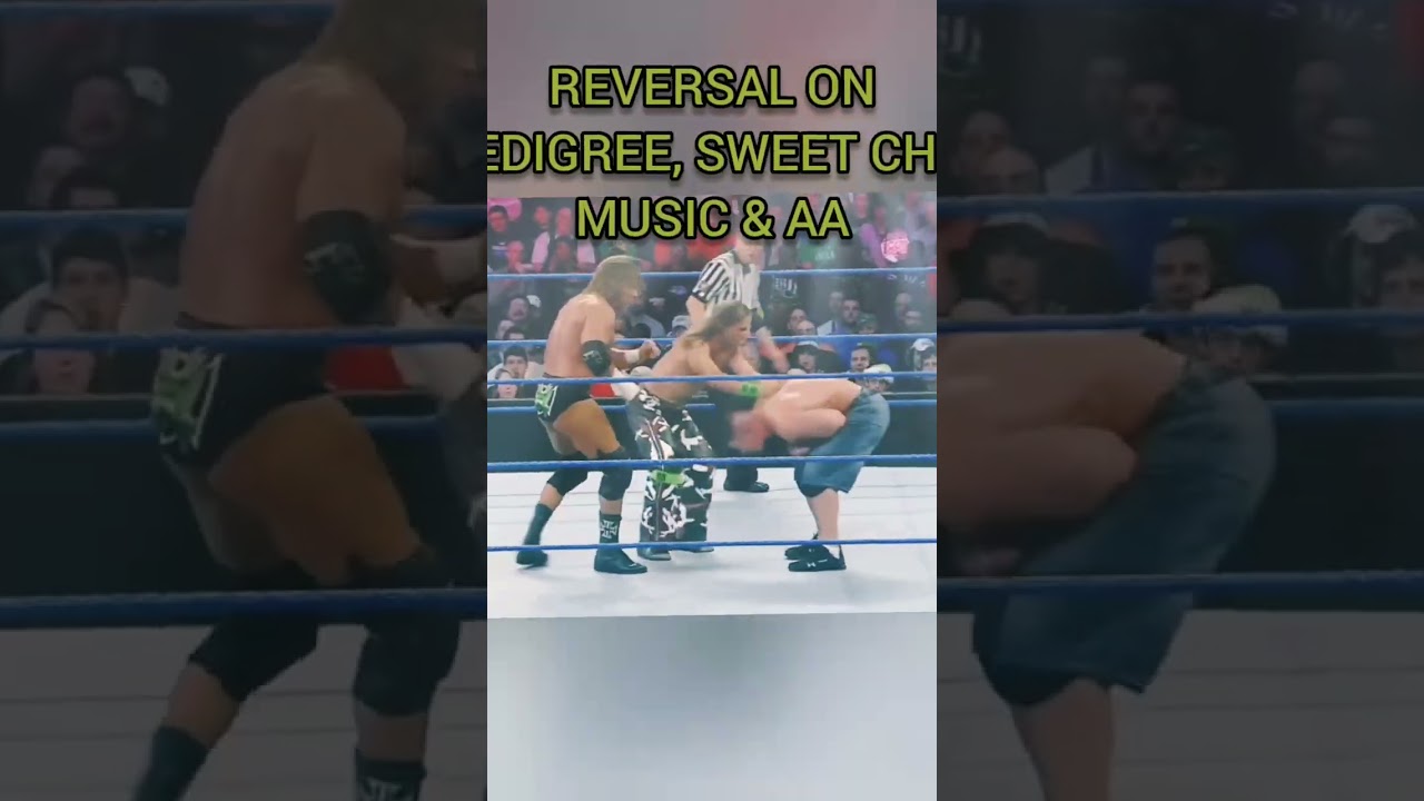 reversal between pedigree, sweet chin music & AA 