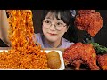 까르보불닭 & 내슈빌핫통다리치킨 먹방 CARBO FIRE NOODLES & SPICY FRIED CHICKEN MUKBANG | EATING SOUNDS