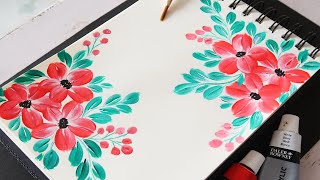 border paper easy stroke painting beginners