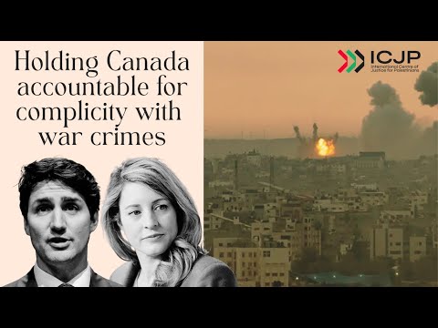 Press conference:Intention to prosecute Canadian officials for aiding & abetting Israel's war crimes