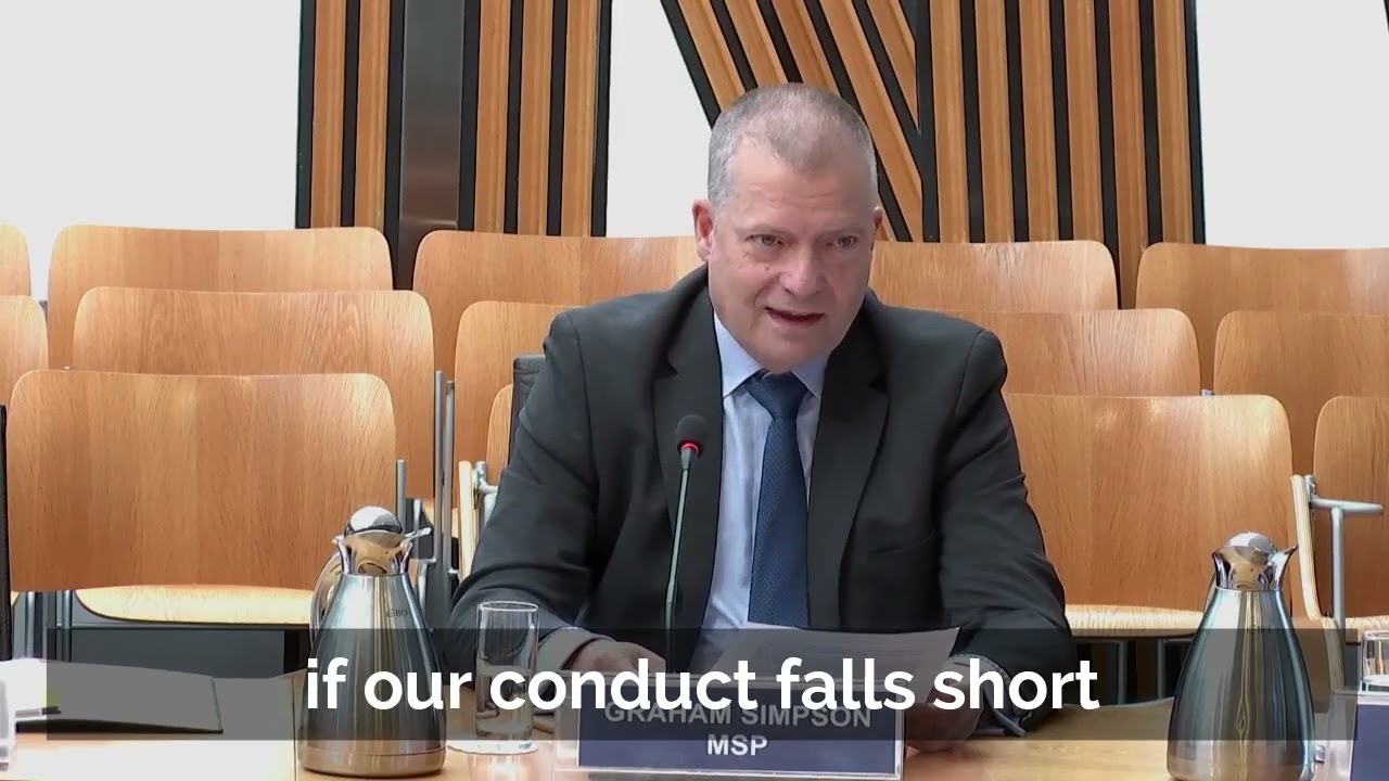 Graham Simpson MSP appears before Standards Committee to discuss Recall Bill