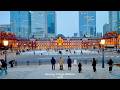 4K60【東京駅 雪の夕景】丸の内 行幸通り 皇居前散歩 2026 東京 Japan