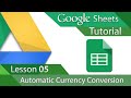 Currency Conversion and Spreadsheet Management Quiz
