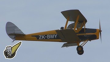 Tiger Moth Biplane Aerobatics - Impressive!