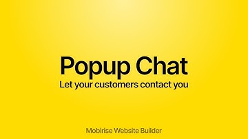 Popup Chat. New premium extension for Mobirise Web builder
