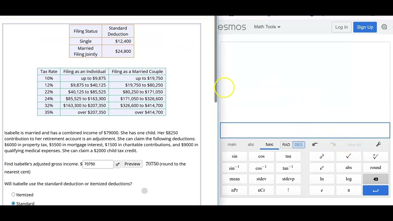 Calculating Income Tax Refund or Owen One Child Tax credit