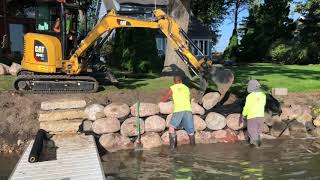 New Shoreline Wall Built
