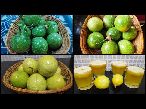 Passion fruit juice! ಜ್ಯೂಸ್ ಹಣ್ಣು (ಕನ್ನಡ/Kannada) Healthy and tasty!  Benefits of passion fruit