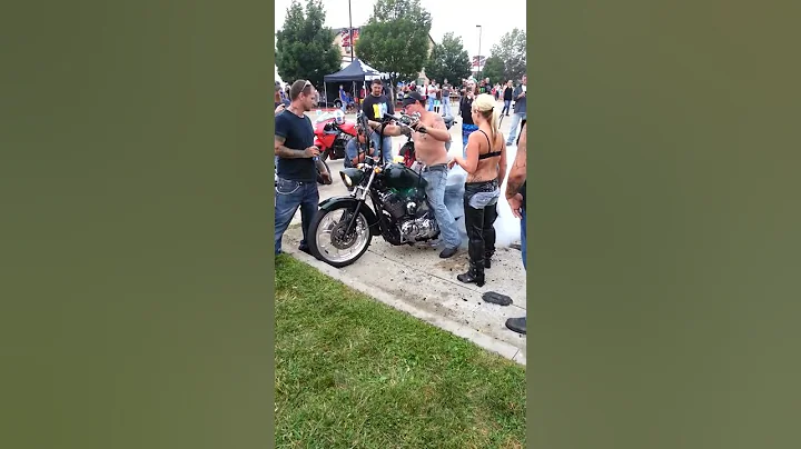 harley burnout goes wrong