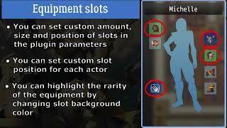 Alternative Equipment Menu for RPG Maker MZ (MV). Plugin overview.