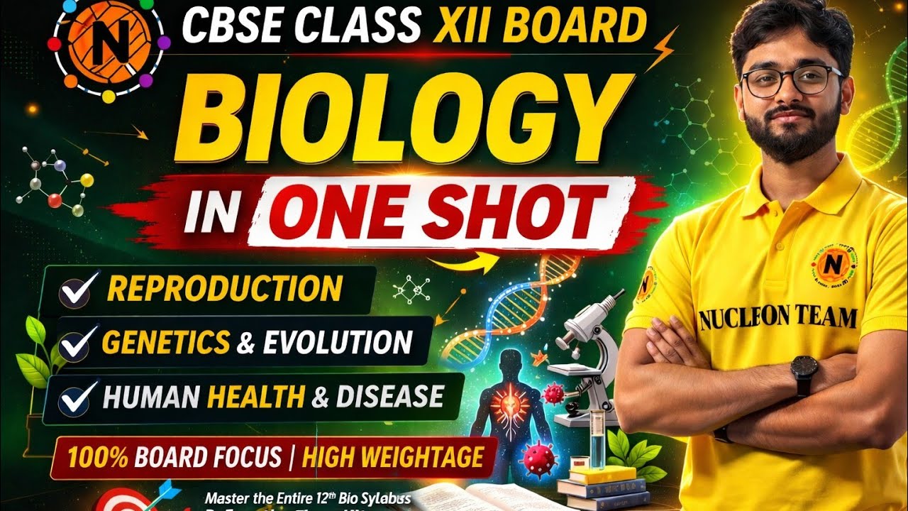CBSE CLASS XII BIOLOGY | IMPORTANT TOPICS | One Hour. One Subject. One Goal: 70/70