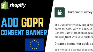 How to Add GDPR Consent Banner on Shopify