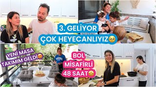 3. GELİYOR HEYECANLIYIZ🥹🥰YEMEK MASAM GELDİ🥳BOL MİSAFİRLİ 48 SAAT VLOG