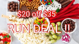 $20 off $35 !! NO promo code needed!! RUN before deal ends ! FREE / CHEAP SNACKS 🍫🍬🍭 by DIYS AND COUPONING 520 views 2 years ago 2 minutes, 10 seconds