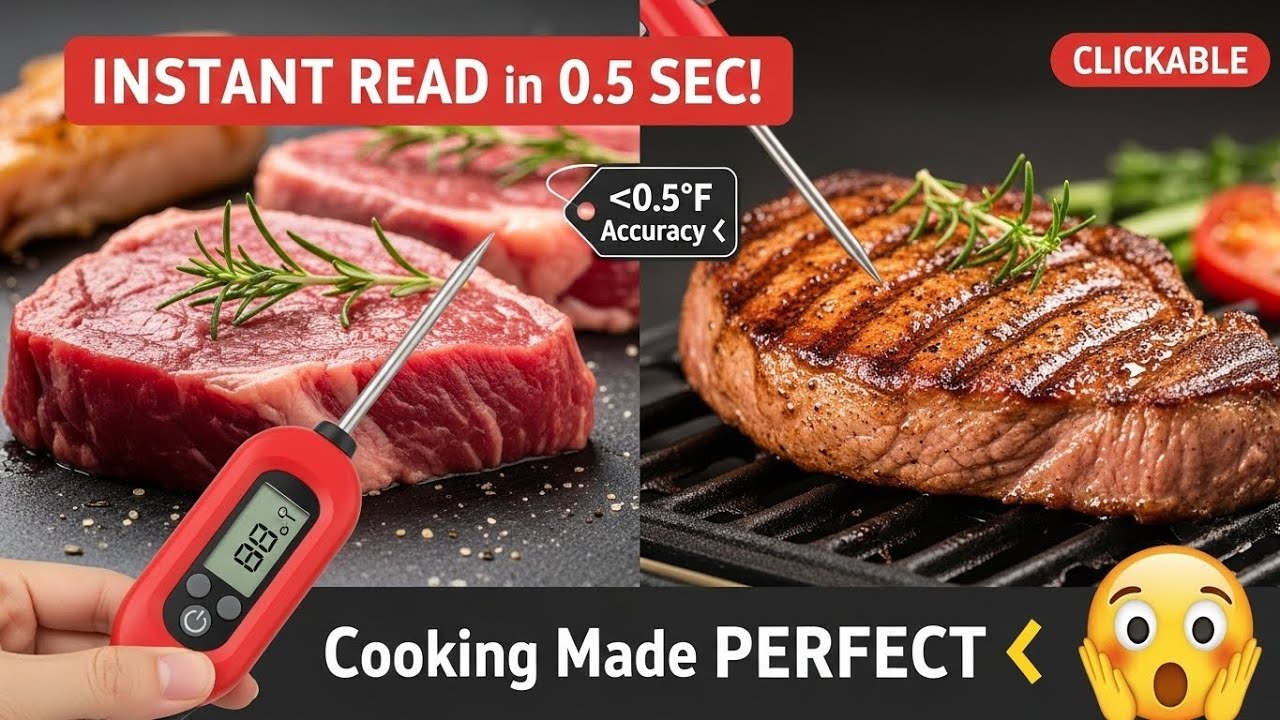 Watch Review ThermoMonster Instant Read Meat Thermometer Digital on Amazon