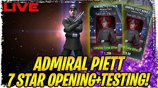 Admiral Piett 7 Star Pack Opening + Testing LIVE! Whale or Fail - Maybe Grand Arena At the End