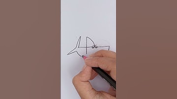 Easy way to draw a shark  using the number "4" 💥💥