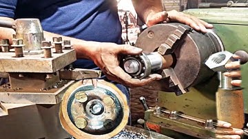 wanderful prosess of making v Belt Pulley Axle on Lathe Machine .Method of inserting bangle on lathe