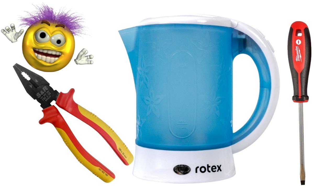 Замена кнопки электрочайника.Как его включить без кнопки?ROTEX RKT07-B ...
