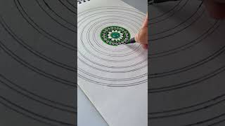 Easy way to draw mandala ˚˖ִ໋͙֒✧˚.༘#mandalaforbegginers #trending #shorts #drawing #artist