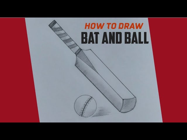Continuous one line drawing cricket bat, ball, and wicket stumps • wall  stickers wood, wicket, web | myloview.com