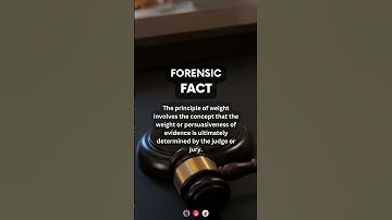 The principle of weight | #forensicscience #forensics #law