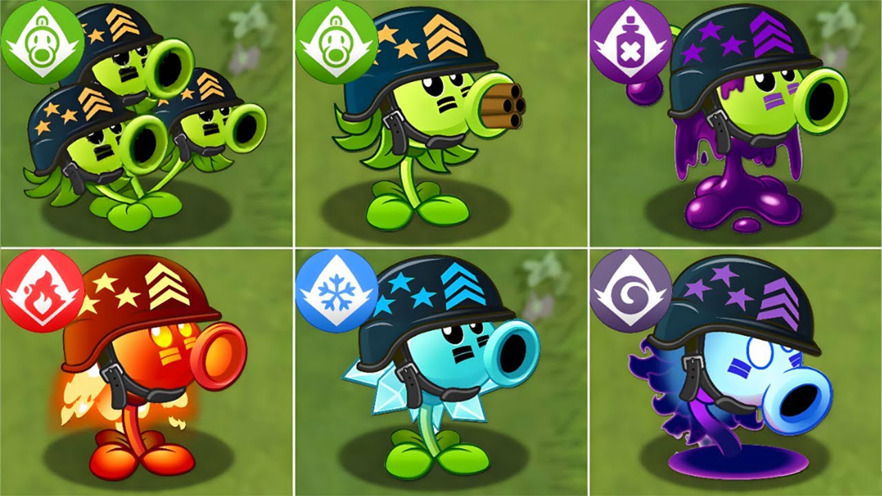 All Gatling PEA Plants Power-Up vs ALL Final Bosses Fight! - PvZ 2 ...