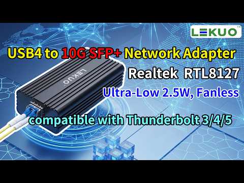USB4 / Thunderbolt to 10GbE SFP+ Fiber Adapter ⚡ - YouTube