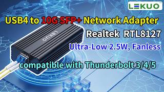 USB4 / Thunderbolt to 10GbE SFP+ Fiber Adapter ⚡