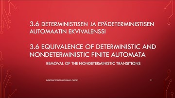 3.10 From a nondeterministic finite automaton to a deterministic one: the subset construction