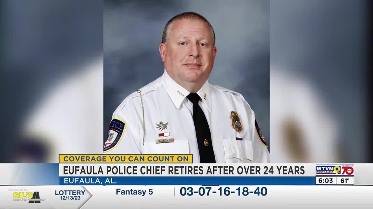 Eufaula Police Chief announces Retirement after 24 years in law