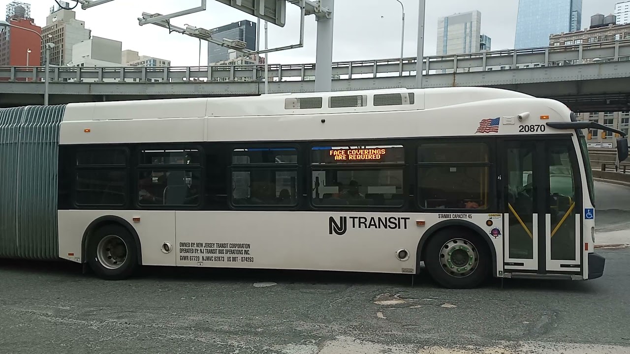 New Jersey Transit 2020 New Flyer Xd60 20870 on route 156.