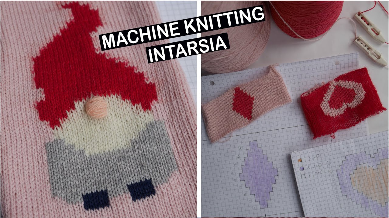 Вязание интарсией — построение узоров, чтение схем и вязание с помощью каретки для интарсии