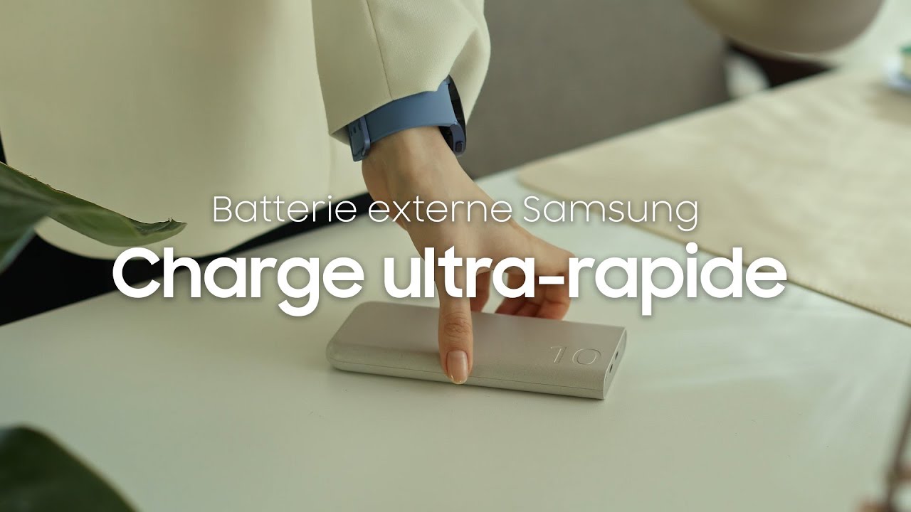 Batterie externe sans fil charge Ultra rapide 25W Gris Foncé EB-U3300