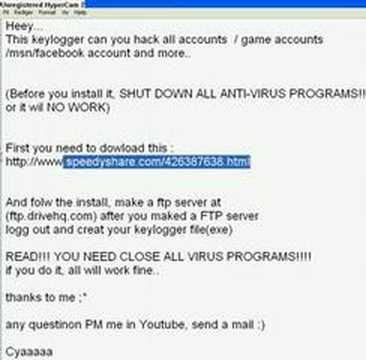 Keylogger, hack accounts (NEW)