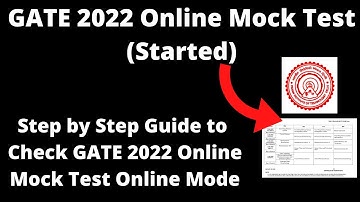 GATE 2022 Online Mock Test (Started) - How to Check Officially GATE 2022 Online Mock Test