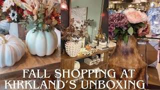 Fall Shop with me Kirkland’s Vintage Mirror Find + Life update | unboxing & Styling Dinning Table