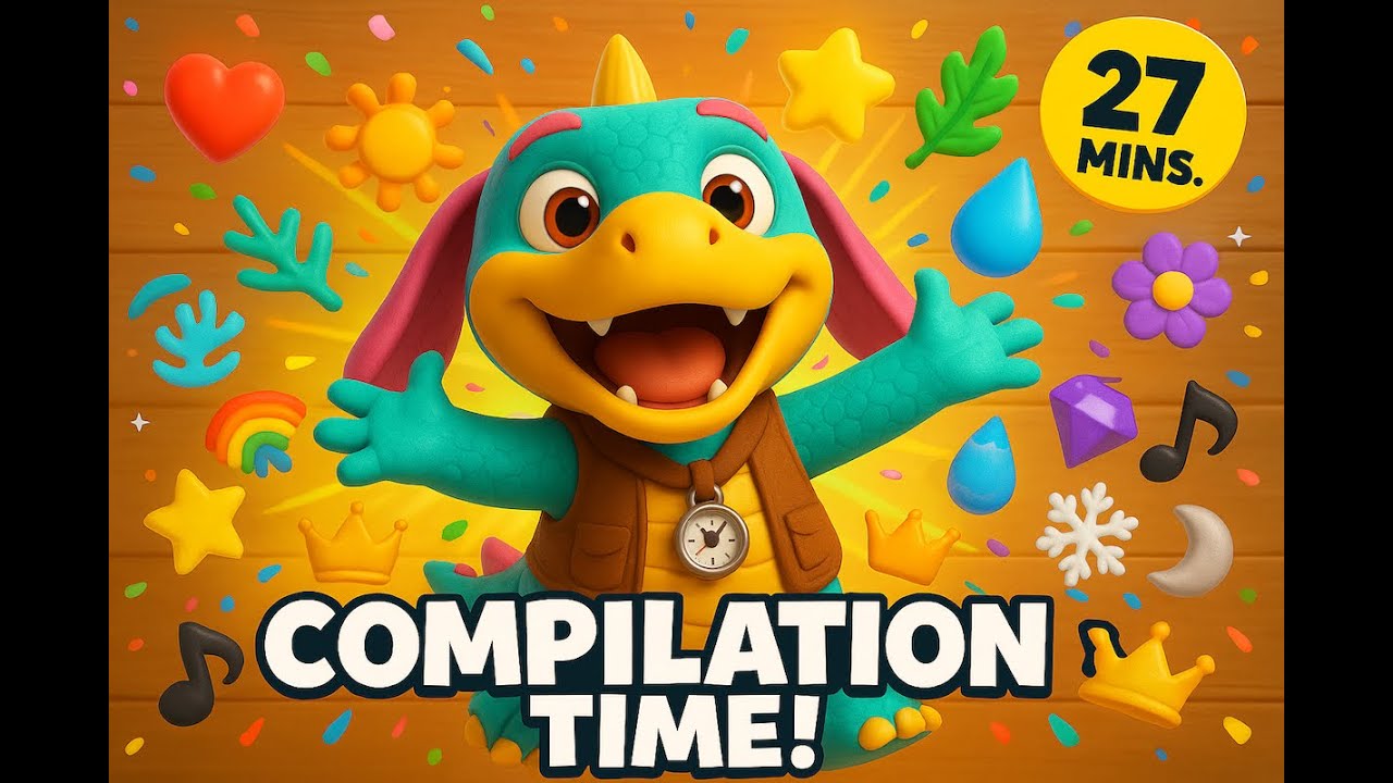 Learn Colors with Dinostein & Friends | Color Songs for Kids | Fun Preschool Learning Compilation 🎶🦕